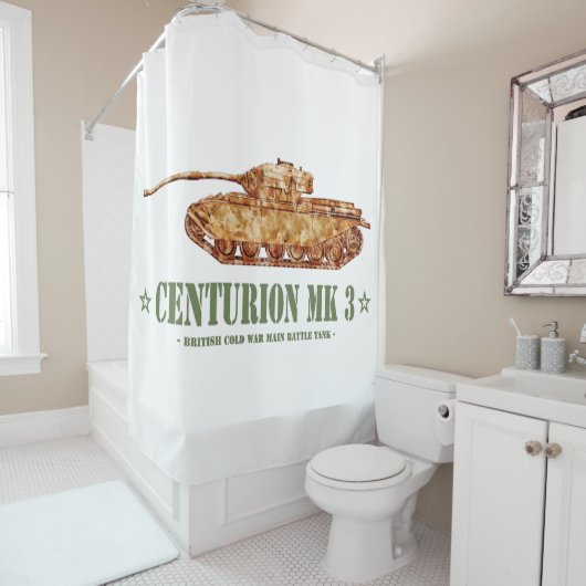 Centurion MK 3戦車冷戦の英国MBT シャワーカーテン (インサイチュ)