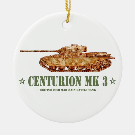 Centurion MK 3戦車冷戦の英国MBT セラミックオーナメント (正面)