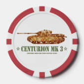Centurion MK 3戦車冷戦の英国MBT ポーカーチップ (正面)