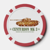 Centurion MK 3戦車冷戦の英国MBT ポーカーチップ (裏面)