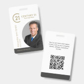 Century 21不動産仲介業者IDカード バッジ (正面＆裏面)