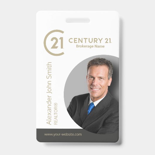 Century 21不動産仲介業者IDカード バッジ (正面)