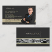 Century 21名刺（黒）金ゴールド 名刺 (正面/裏面)