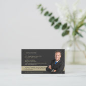 Century 21名刺（黒）金ゴールド 名刺 (スタンド正面)