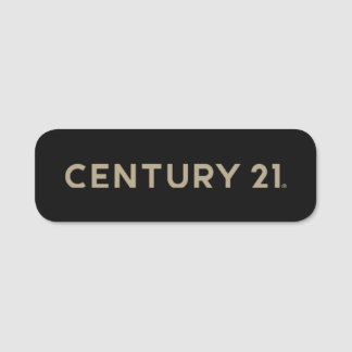 Century 21名前タグ – 黒い金ゴールド 名札