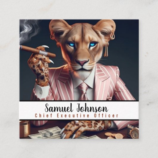 CEOおもしろい最高経営責任者 スクエア名刺 (正面)