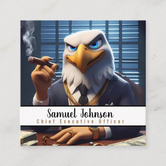 CEOおもしろい最高経営責任者 スクエア名刺 (正面)