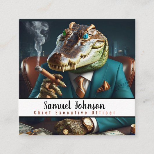 CEOおもしろい最高経営責任者 スクエア名刺 (正面)