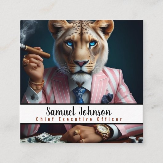 CEOおもしろい最高経営責任者 スクエア名刺 (正面)