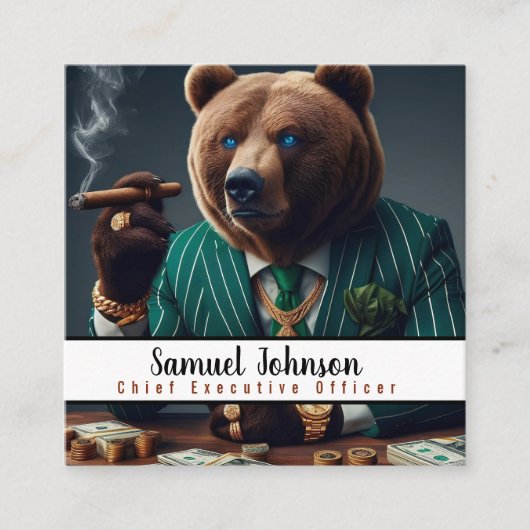 CEOおもしろい最高経営責任者 スクエア名刺 (正面)