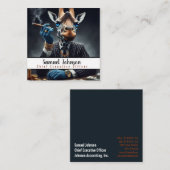 CEOおもしろい最高経営責任者 スクエア名刺 (正面/裏面)