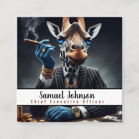 CEOおもしろい最高経営責任者 スクエア名刺 (正面)