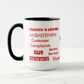 CEOが悩ましげにペットおもしろいエブを誓う マグカップ (左)