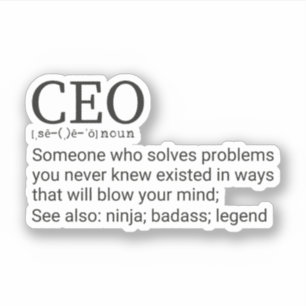 CEOのおもしろい定義、CEOへの贈り物 シール