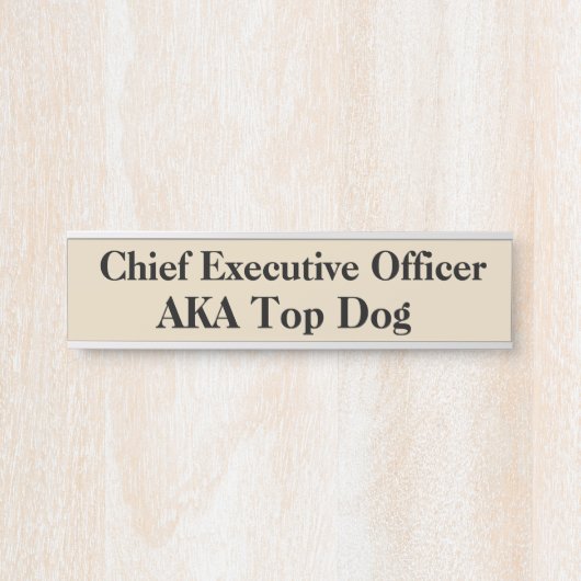 CEOのぶら下がったドアサイン名プレート サインプレート (正面)