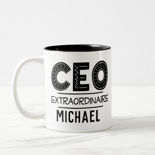 CEOのボス ツートーンマグカップ (左)