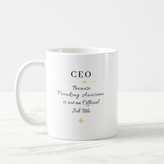 CEOオフィス名言 コーヒーマグカップ (左)