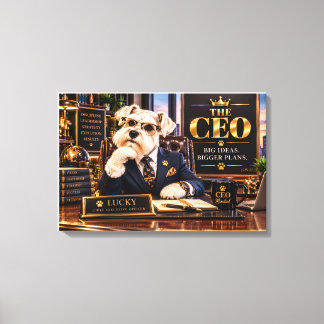 CEOシュナウザーのオフィス壁画 - おもしろいエグゼクティブ キャンバスプリント