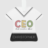 CEOパーソナライズされた最高経営責任者ボスギフト オーナメント (裏面)