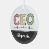 CEOパーソナライズされた最高経営責任者ボスギフト ガラスオーナメント (正面左)