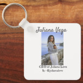 CEOビジネスオーナーガールボスInstagramハンドル キーホルダー (正面)