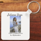 CEOビジネスオーナーガールボスInstagramハンドル キーホルダー (裏面)