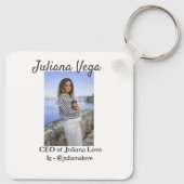 CEOビジネスオーナーガールボスInstagramハンドル キーホルダー (裏面)