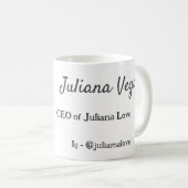 CEOビジネスオーナーガールボスInstagramハンドル コーヒーマグカップ (正面右)