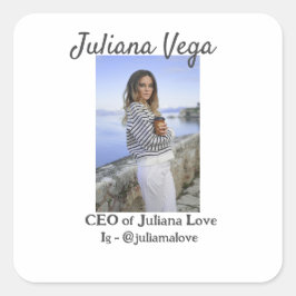 CEOビジネスオーナーガールボスInstagramハンドル スクエアシール