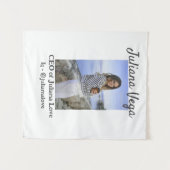 CEOビジネスオーナーガールボスInstagramハンドル タペストリー (正面(横))