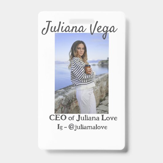 CEOビジネスオーナーガールボスInstagramハンドル バッジ (正面)