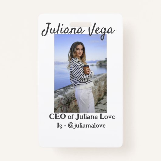 CEOビジネスオーナーガールボスInstagramハンドル バッジ (正面)