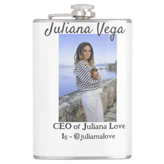 CEOビジネスオーナーガールボスInstagramハンドル フラスク (正面)