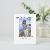 CEOビジネスオーナーガールボスInstagramハンドル ポストカード (スタンド正面)