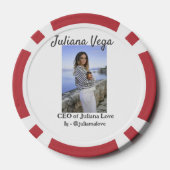 CEOビジネスオーナーガールボスInstagramハンドル ポーカーチップ (裏面)