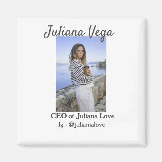 CEOビジネスオーナーガールボスInstagramハンドル マグネット (正面)