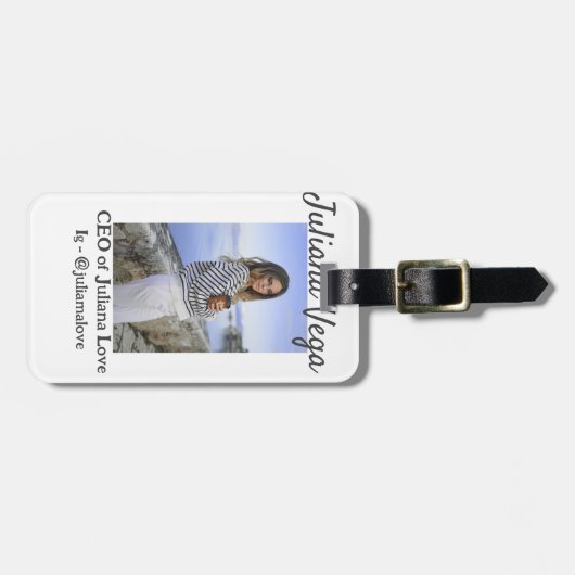 CEOビジネスオーナーガールボスInstagramハンドル ラゲッジタグ (正面横)