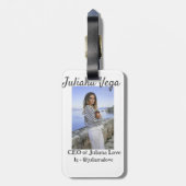 CEOビジネスオーナーガールボスInstagramハンドル ラゲッジタグ (裏面縦)