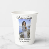 CEOビジネスオーナーガールボスInstagramハンドル 紙コップ (裏面)