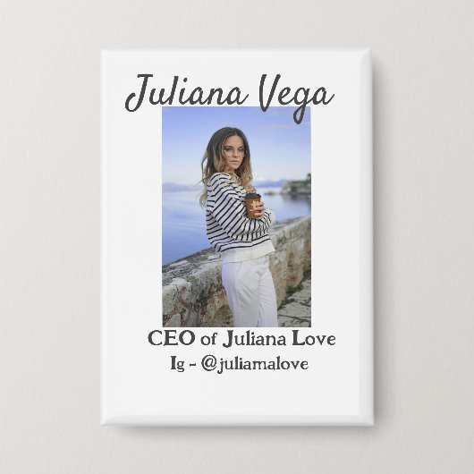 CEOビジネスオーナーガールボスInstagramハンドル 缶バッジ (正面)