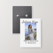 CEOビジネスオーナーガールボスInstagramハンドル 缶バッジ (正面/裏面)