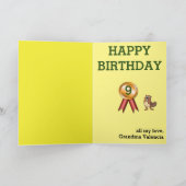 CEOビジネスマンBOY写真センセーショナルおもしろい誕生日 カード (内部)