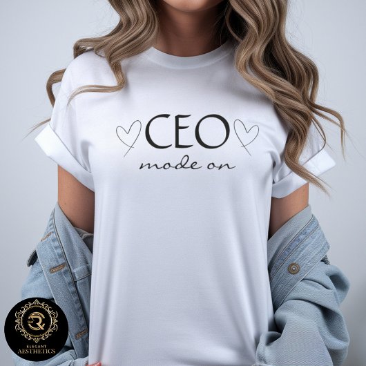 CEOモード オン ボス 引用 ビジネスカジュアル Tシャツ