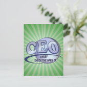 CEOロゴBLUE最高経営責任者 ポストカード (スタンド正面)