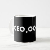 ceo,おもしろい business and entrepreneurship引用文 コーヒーマグカップ (正面左)