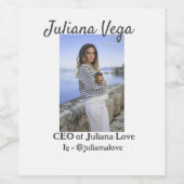 CEO ビジネスオーナー ガールボス Instagramハンドル ワインラベル (シングルラベル)