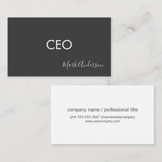 CEO | 署名シリーズ 名刺 (正面/裏面)