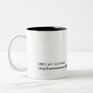 CEO - Chief Entertainment Officer ツートーンマグカップ