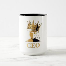 CEO Crown Graphic T-Shirt – Minimalist V2 マグカップ