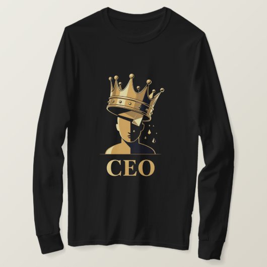 CEO Crown Graphic T-Shirt – Minimalist V2  Tシャツ (デザイン正面)